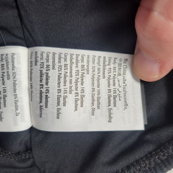 Cotton On Body Recycled Polyester Ribbed Black Bandeau Bikini Top Size Large - Picture 8 of 10